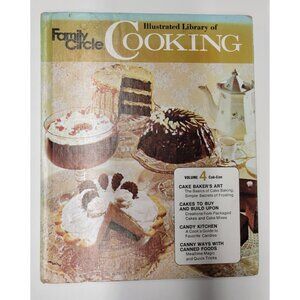 1972 Hardcover Family Circle Library of Cooking Vol 4 Vintage Cookbook Cak-Can